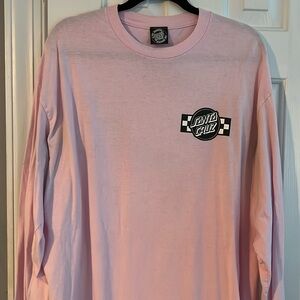 XL Men’s Long Sleeve Santa Cruz Pink Shirt